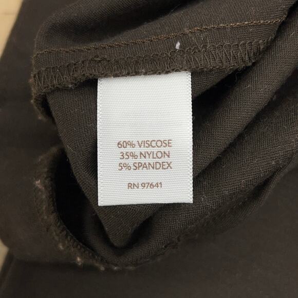 J Jill Womens Size M Pants Ponte Knit Slim Leg Seamed Tapered Stretch Brown - Picture 10 of 13